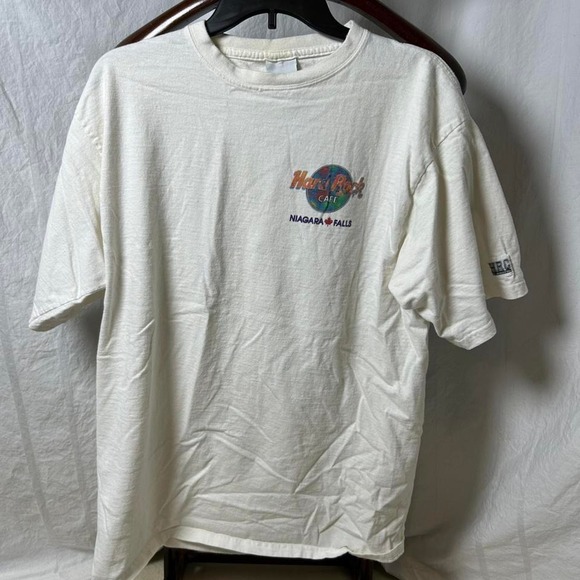 Hard Rock Cafe Niagara Falls, Canada White Large Vintage Cotton T Shirt - Picture 2 of 6